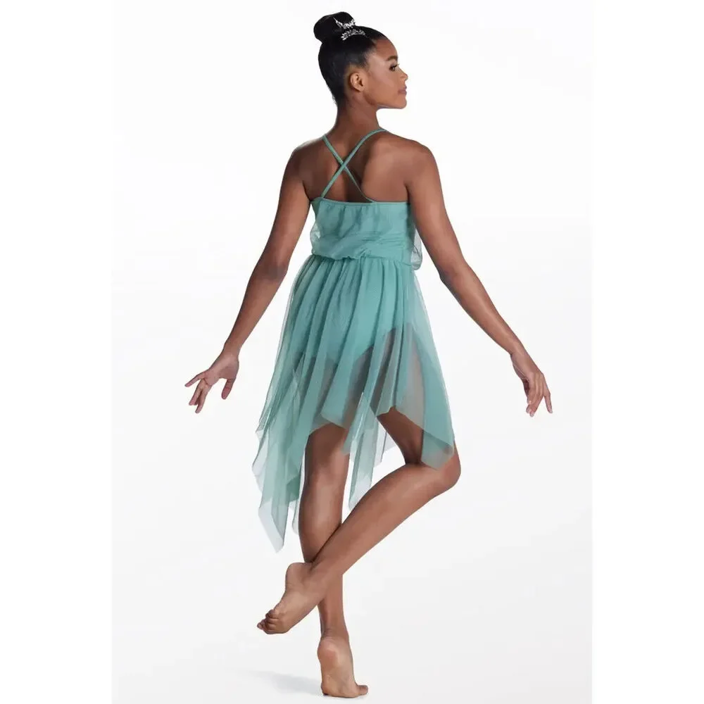 Pre-Owned Dance Costume Large Child Green Weissman 17344 Lyrical Ballet Contemp